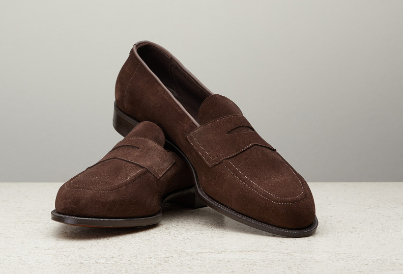 EDWARD GREEN Piccadilly Unlined 184 Last Mink Suede - The Refinement