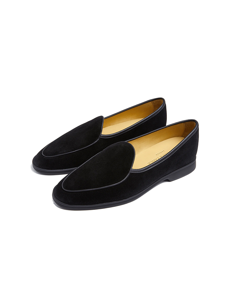 Stride Loafers in Black Suede 02