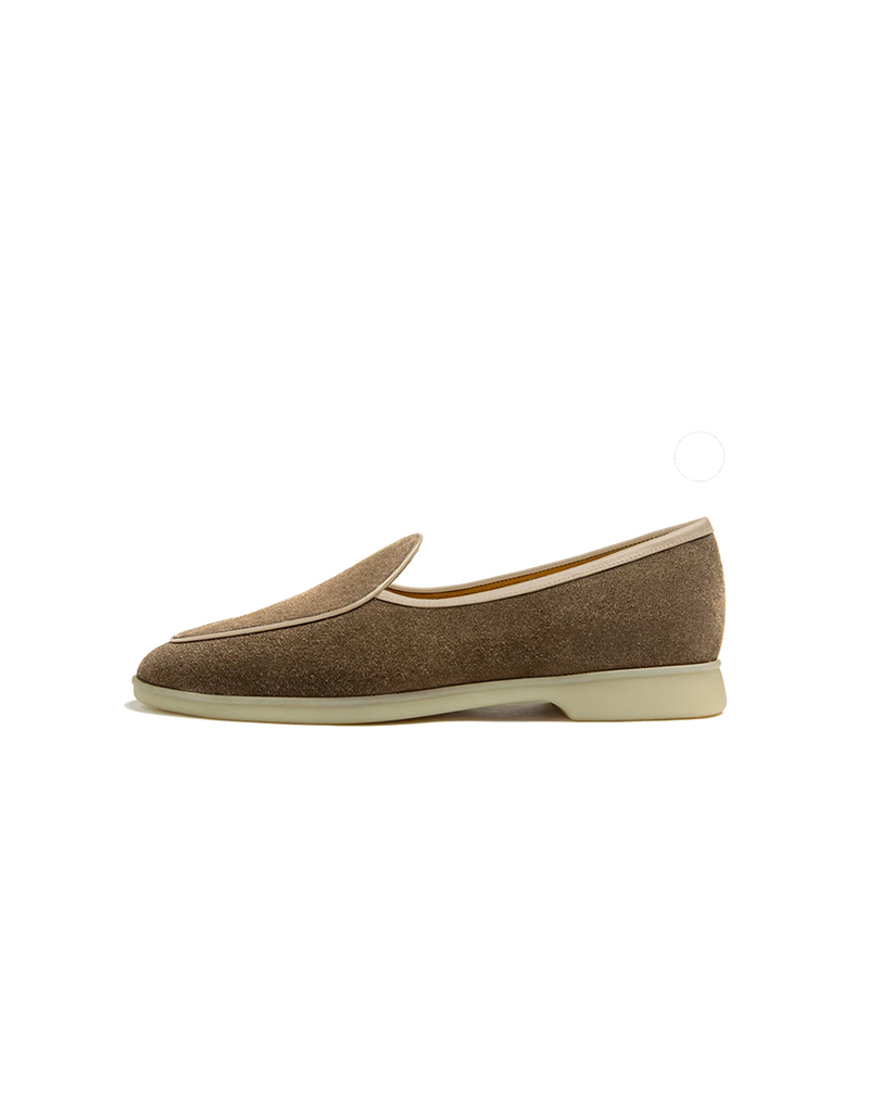 Stride Loafers in Greige Suede 1