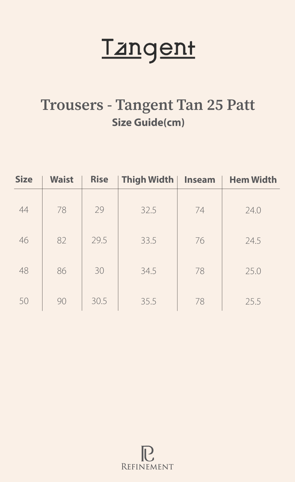 Trousers Tangent Tan 25 Patt
